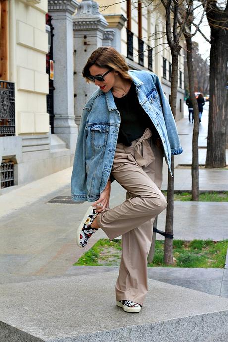 chinos & denim jacket