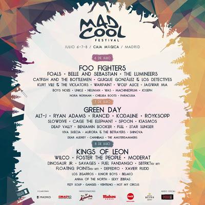 Mad Cool Festival 2017: Foals, Savages, Slowdive, Quique González, Neuman, Depedro, Fuel Fandango, Cage the Elephant...