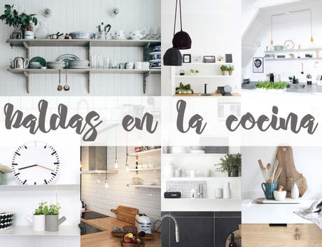 Como decorar con gracia las baldas de una cocina