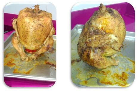 Pollo sentado a la cerveza