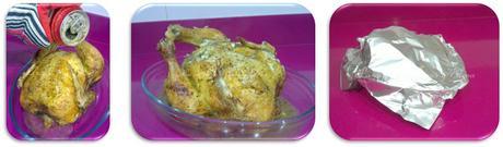 Pollo sentado a la cerveza