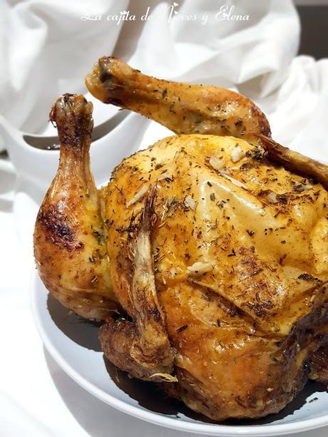 Pollo sentado a la cerveza