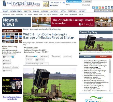 Disparan misiles sobre Israel desde el Sinaí.