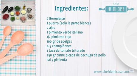 Ingredientes para Berenjenas Rellenas