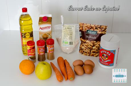 Ingredientes para Carrot Cake