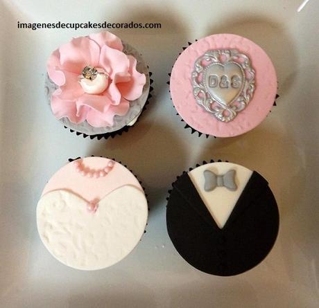 como hacer cupcakes con fondant boda