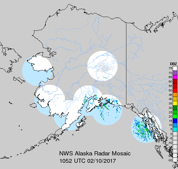 Radar meteorológico en vivo de Alaska