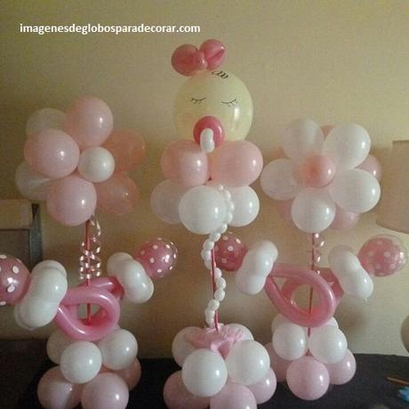 arreglos para bebes con globos decoracion
