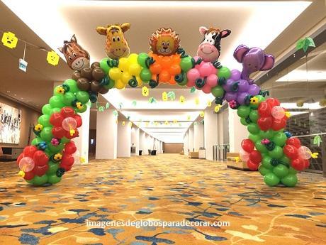 decoracion de fiestas con globos para niños imagenes