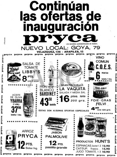 Supermercado Pryca, Velázquez 136 (Madrid, Chamartín)