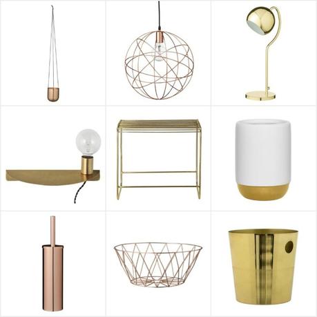 tiendas interiores oro cobre latón hogar diseño nórdico diseño danés complementos hogar bloomingville blog decoración nórdica accesorios metal accesorios hogar 