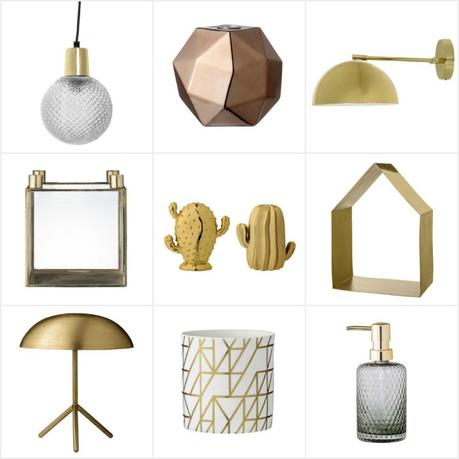 tiendas interiores oro cobre latón hogar diseño nórdico diseño danés complementos hogar bloomingville blog decoración nórdica accesorios metal accesorios hogar 