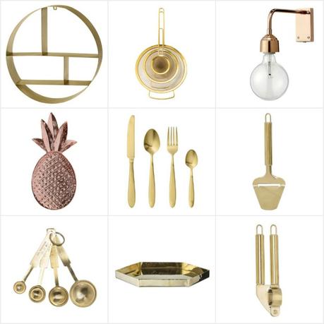tiendas interiores oro cobre latón hogar diseño nórdico diseño danés complementos hogar bloomingville blog decoración nórdica accesorios metal accesorios hogar 