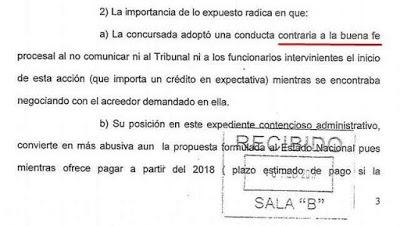 La fiscal advirtió que tomó conocimiento de una acción entablada por Correo Argentino