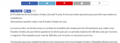 Circulan noticias falsas sobre viajes sin visa a EEUU