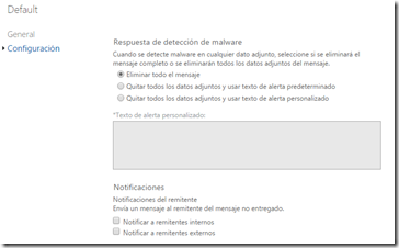 Cómo configurar el antimalware de Exchange?