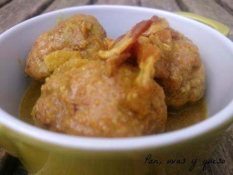 Albóndigas al curry (tradicional o Crock-Pot)