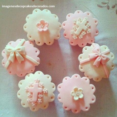 cupcakes para bautizo de niña decoracion
