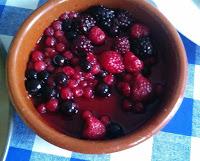 Hojaldre con frutos rojos.