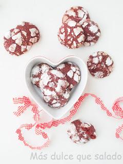 Red Velvet Crinkle Cookies
