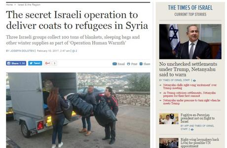 La (secreta) operación de Israel para llevar abrigos a los refugiados sirios.