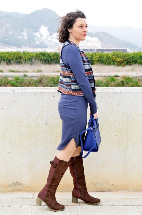 Vestido midi y chaleco