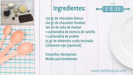 Ingredientes para Bombones de Chocolate Caseros