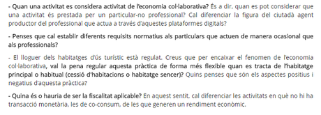 La Generalitat quiere saber qué piensas tú de la economía colaborativa