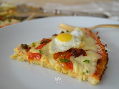 Pizza con masa de coliflor