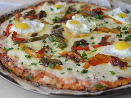 Pizza con masa de coliflor