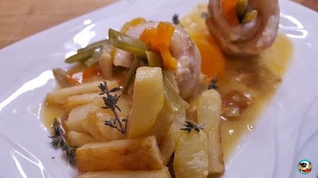 Merluza con salsa de naranja