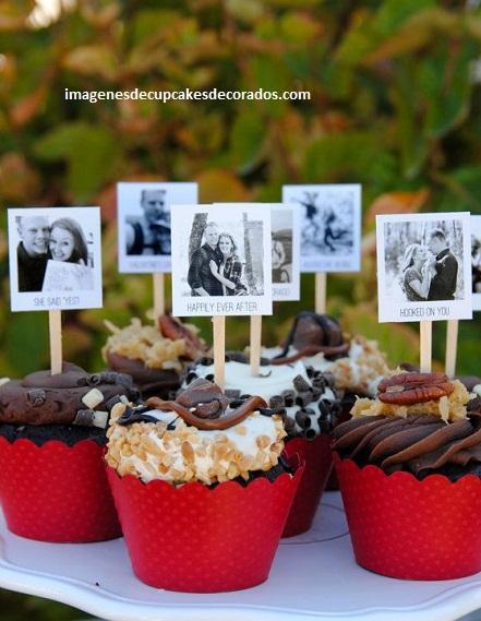 cupcakes decorados para novios amor