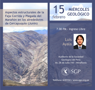 Importante tema a presentarse este miércoles geológico cu...