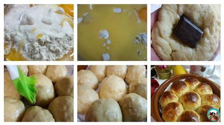 Bollos de leche rellenos