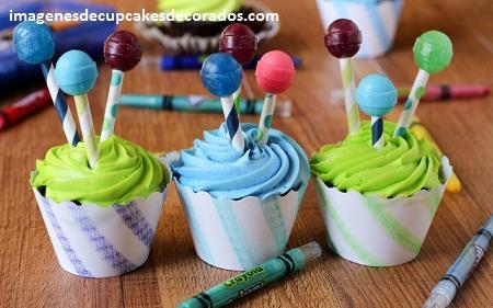 decoracion de cupcakes para niños dulces