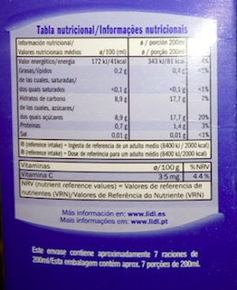 Zumos, nectares y frutas Zumos, nectares y frutas