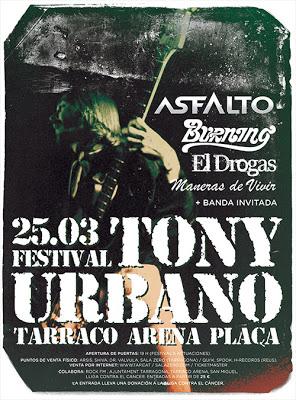 El Drogas, Burning y Asfalto, en el primer Festival Tony Urbano