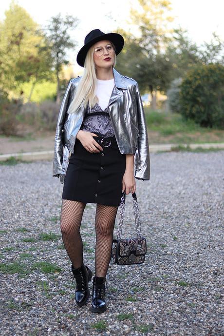 SILVER JACKET & FISHNET