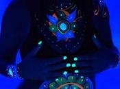 bellypainting neon fluorescente
