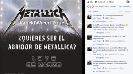 El Komander quiere abrir a Metallica en gira