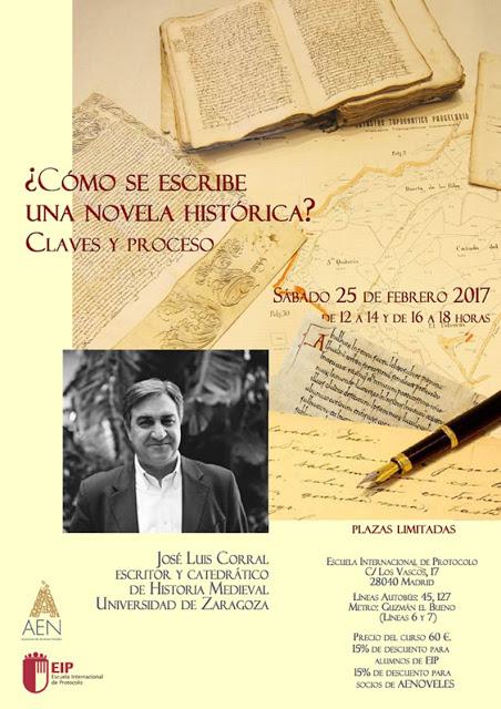 JOSÉ LUIS CORRAL IMPARTE UN CURSO DE NOVELA HISTÓRICA EN MADRID