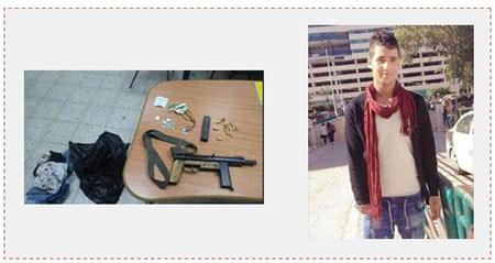 A la derecha: Sadeq Nasser Abu Mazen (página facebook “Te quiero, Oh Beita, 9 de febrero de 2017). A la izquierda: Una ametralladora Karlo improvisada que utilizó para la realización del atentado en Petah Tikvah (página facebook Beita para todos, 9 de febrero de 2017)