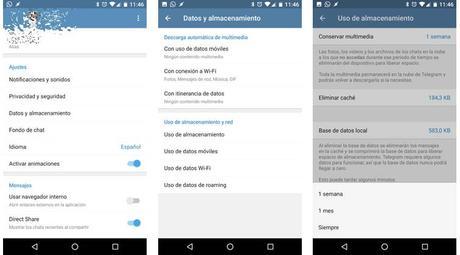 borrar automáticamente las fotos y los archivos
