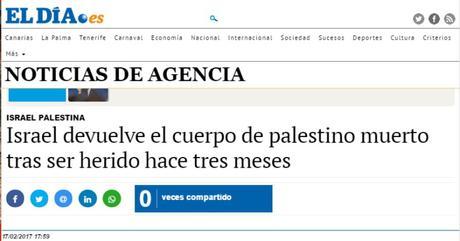 Israel devuelve el cuerpo de terrorista palestino.