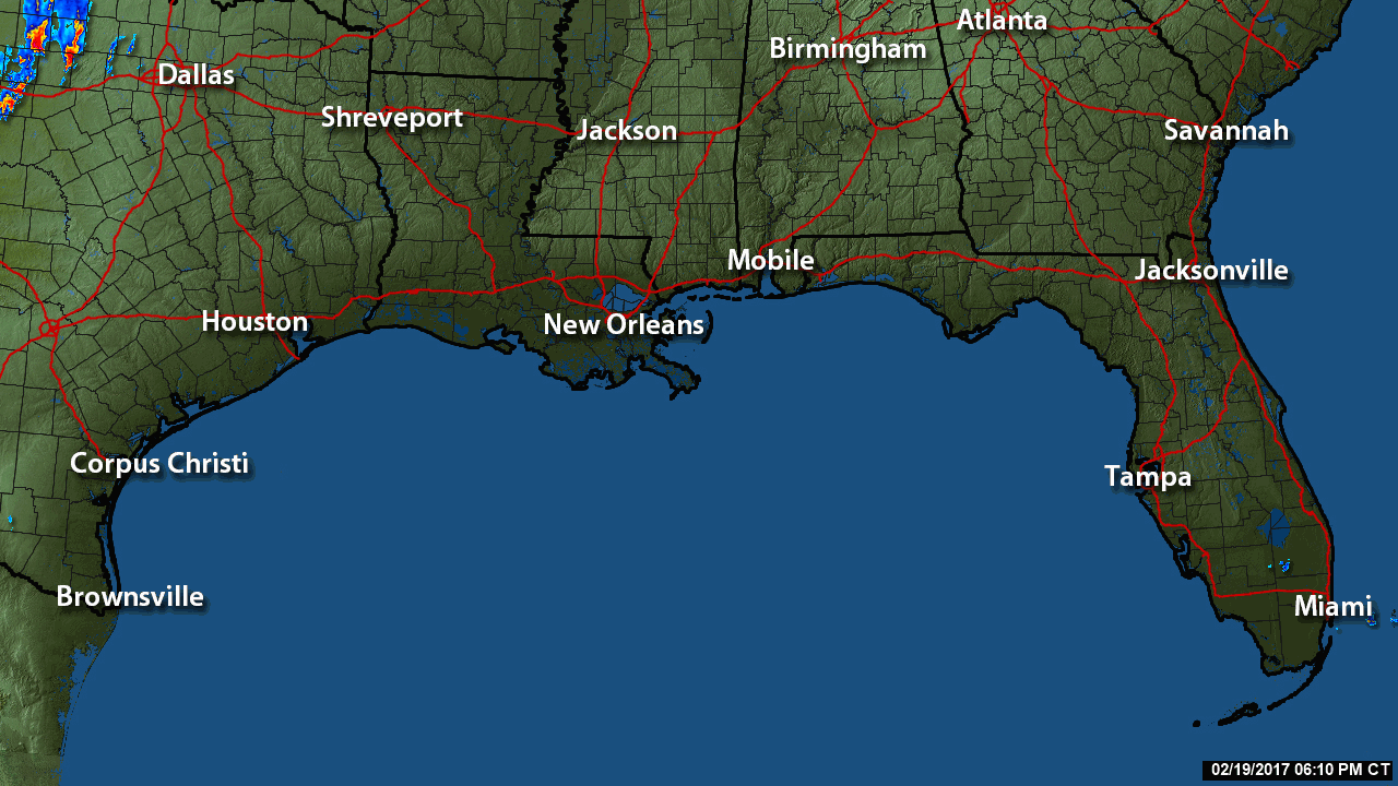 Radar doppler del Golfo de México y el sudeste de EE.UU