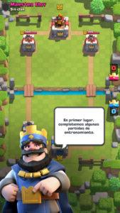 Clash Royale bienvenida entrenamiento