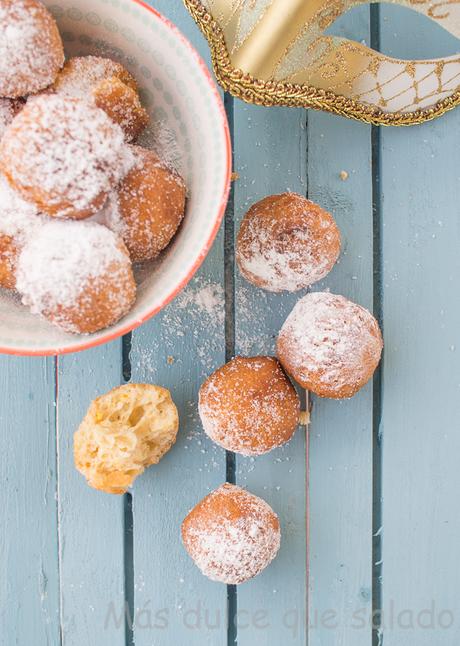 Castagnole. Receta de Carnaval