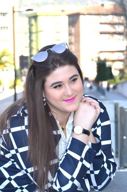 Outfit of the Day ~ Cuadros & Gafas rosas ~ Plus size Girl