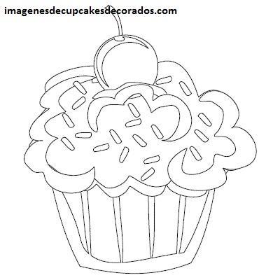 dibujos de cupcakes para colorear creatividad