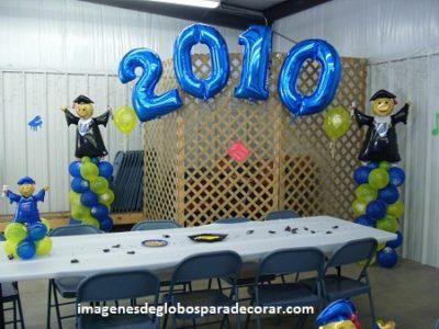 adornos de globos para graduacion creativo